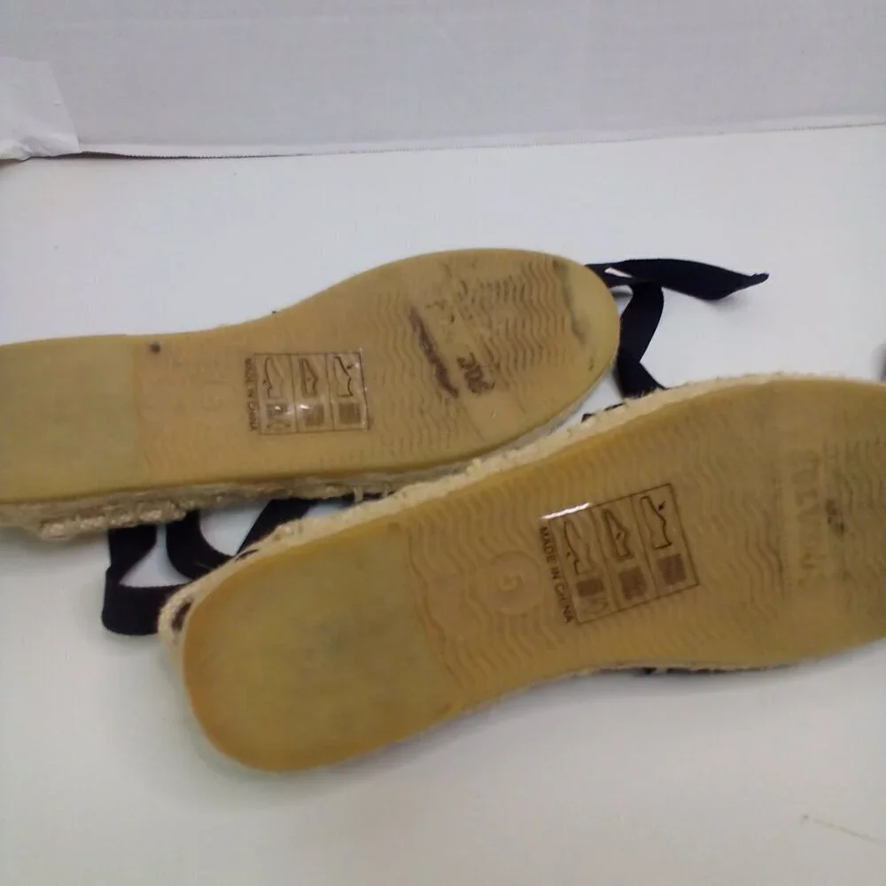 Soludos Ankle Tie Espadrille Women 5 Aztec Pattern
